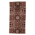 Pimlada Phuapradit Paisley Floral Tiles Brown Beach Towel