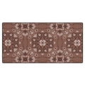 Pimlada Phuapradit Paisley Floral Tiles Brown Desk Mat