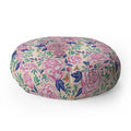 Pimlada Phuapradit Pink Peonies Pattern Floor Pillow Round
