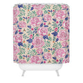 Pimlada Phuapradit Pink Peonies Pattern Shower Curtain