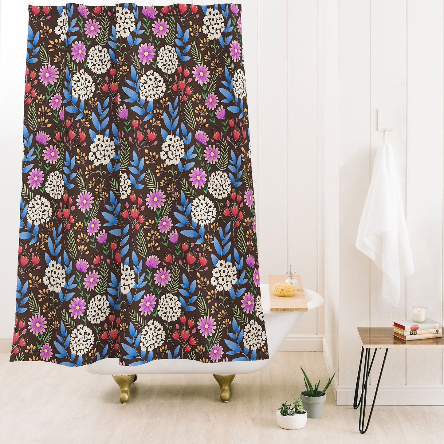 Pimlada Phuapradit Summer Nights Floral Shower Curtain