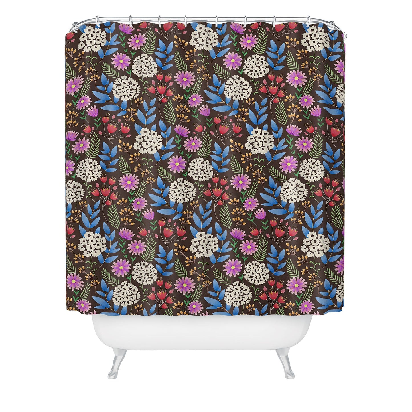 Pimlada Phuapradit Summer Nights Floral Shower Curtain