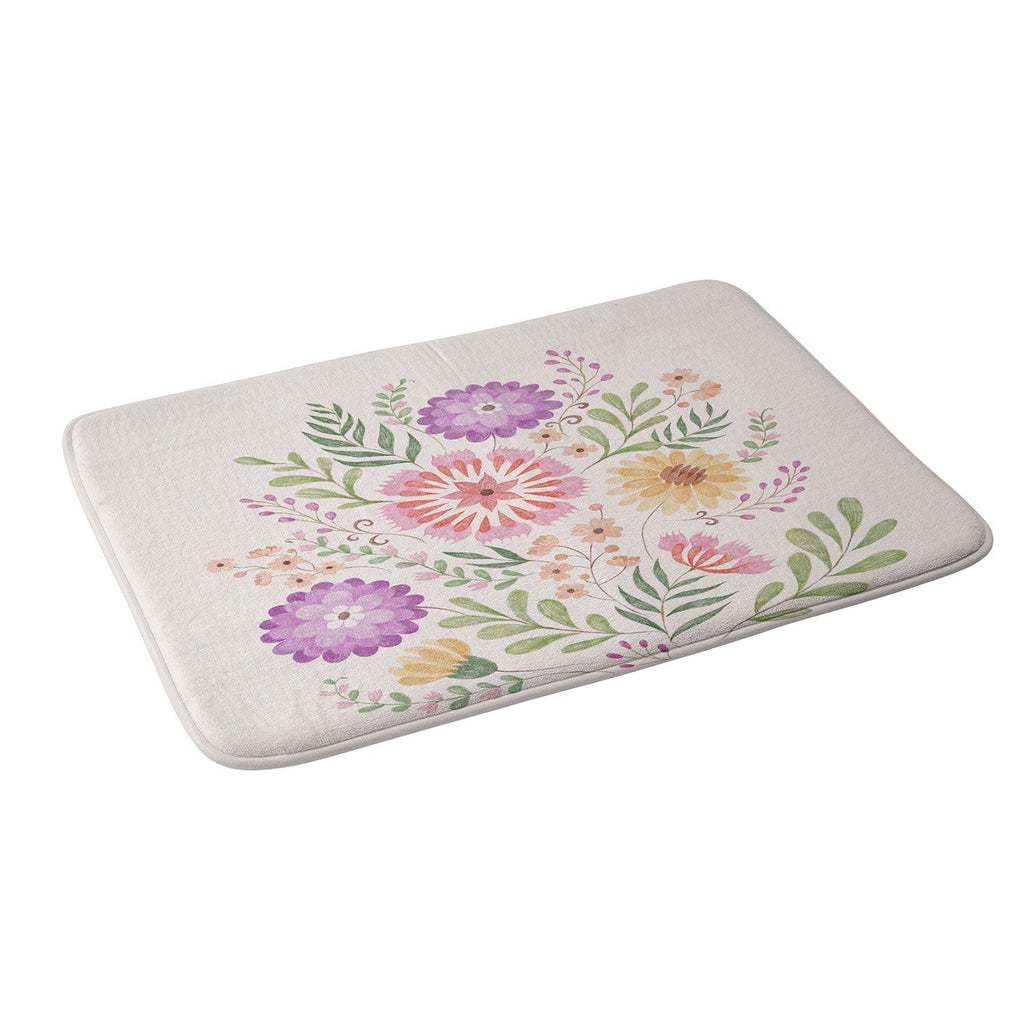 Pimlada Phuapradit Wild Bouquet 1 Memory Foam Bath Mat