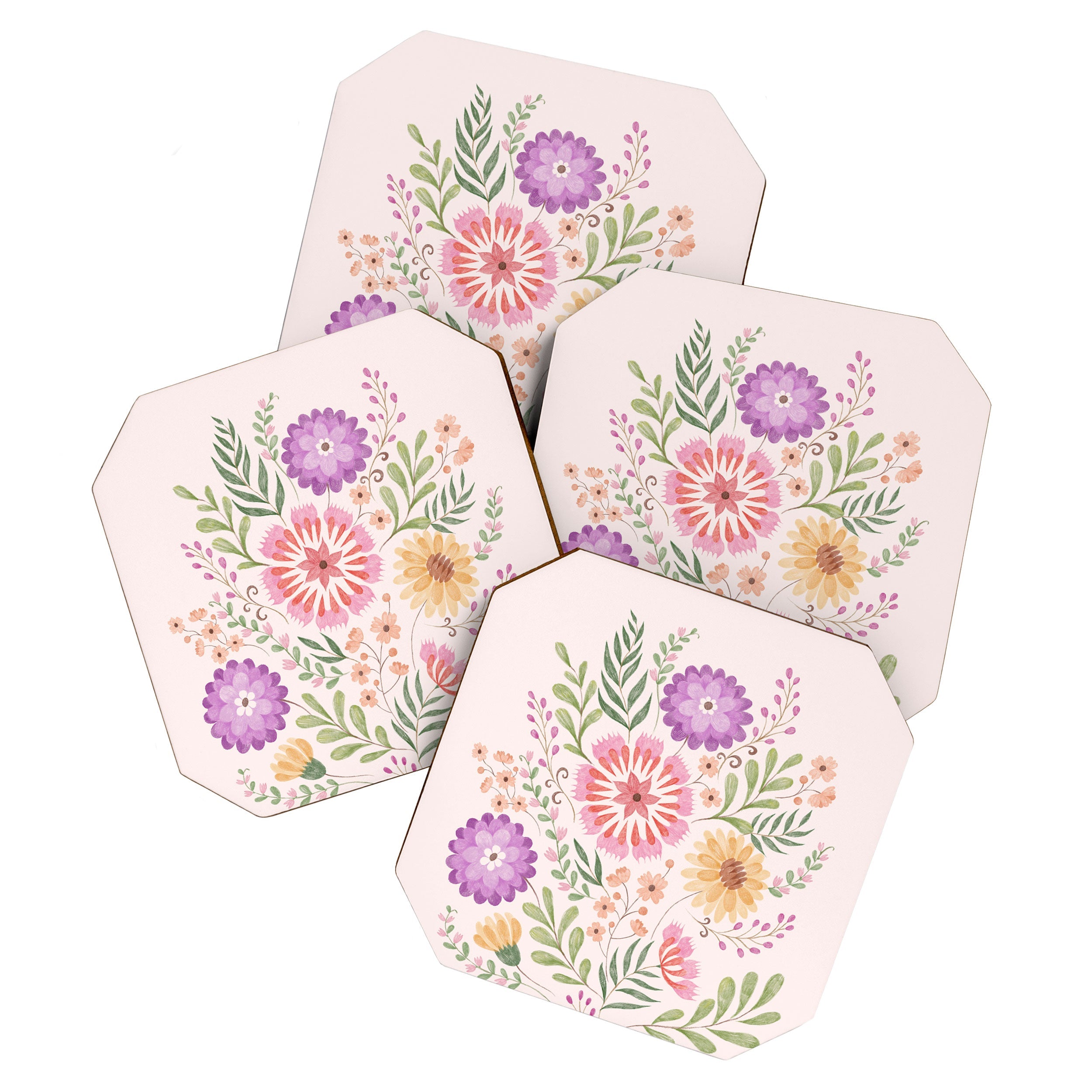 Pimlada Phuapradit Wild Bouquet 1 Coaster Set