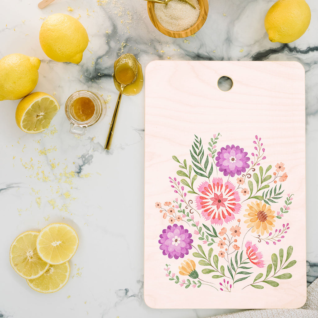 Pimlada Phuapradit Wild Bouquet 1 Cutting Board Rectangle