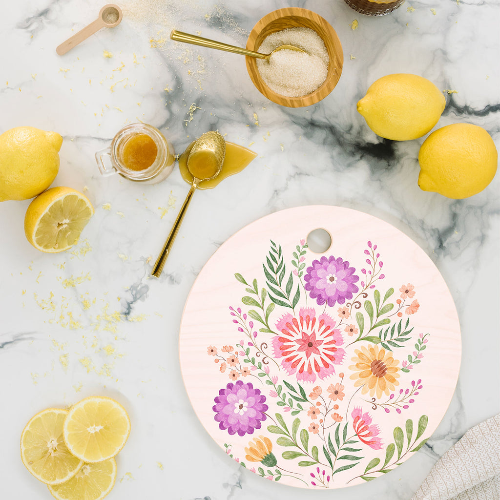 Pimlada Phuapradit Wild Bouquet 1 Cutting Board Round