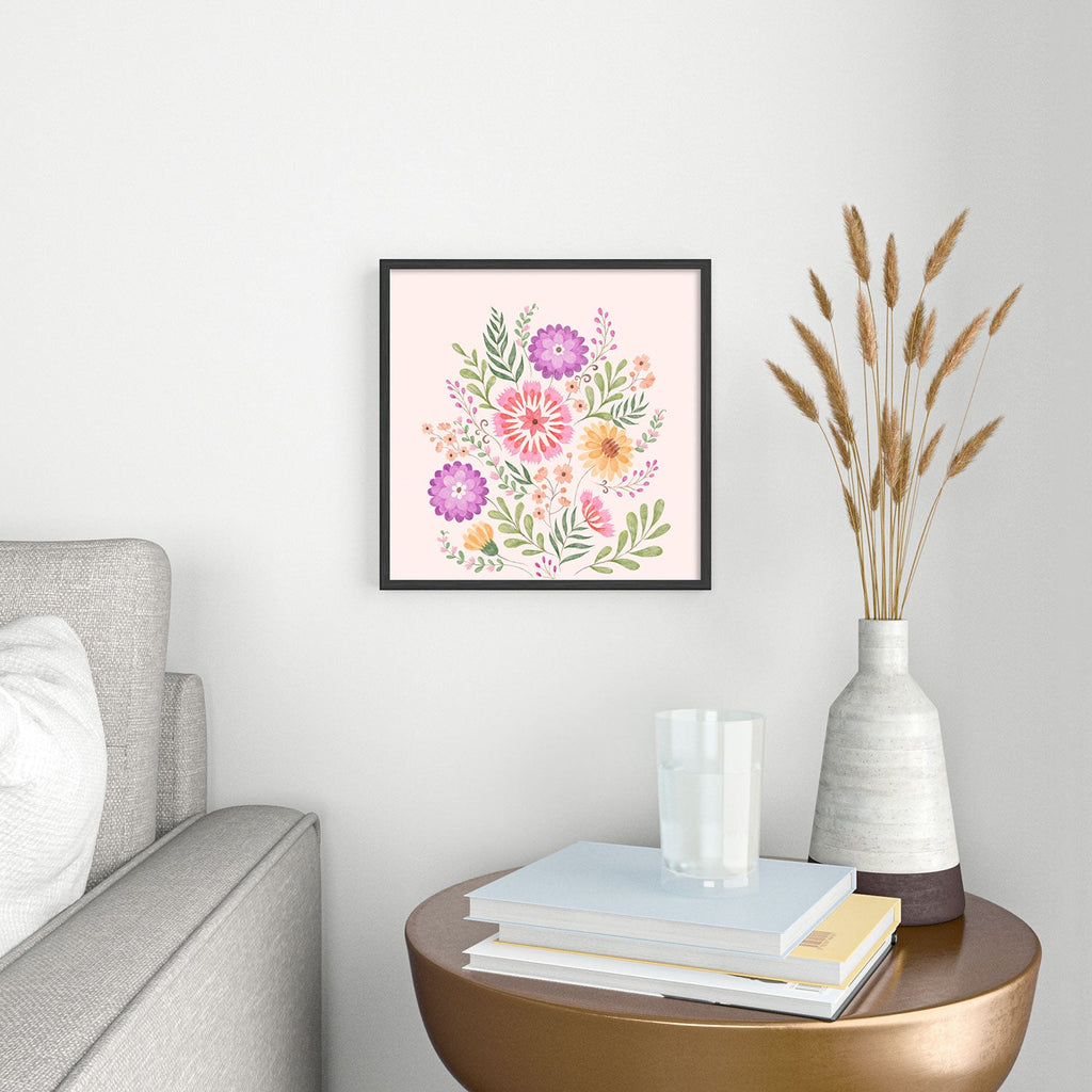 Pimlada Phuapradit Wild Bouquet 1 Square Metal Framed Art Print