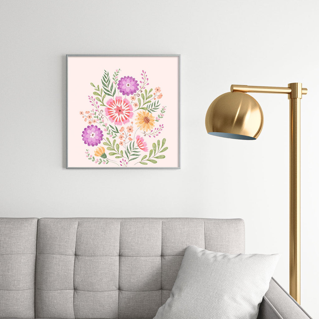 Pimlada Phuapradit Wild Bouquet 1 Square Metal Framed Art Print