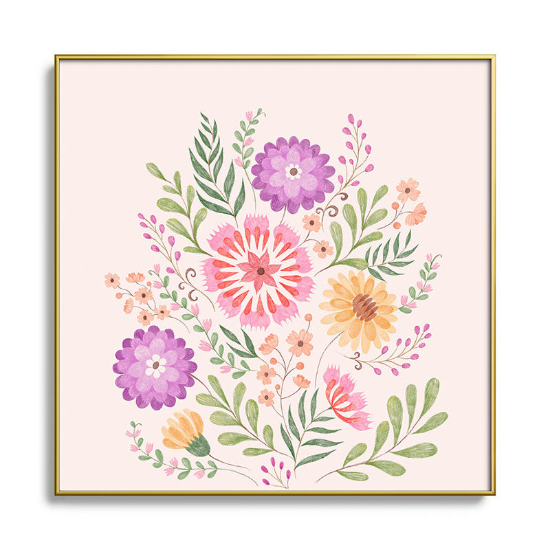 Pimlada Phuapradit Wild Bouquet 1 Square Metal Framed Art Print