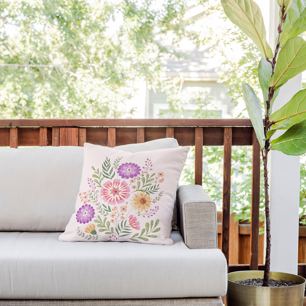Pimlada Phuapradit Wild Bouquet 1 Outdoor Throw Pillow