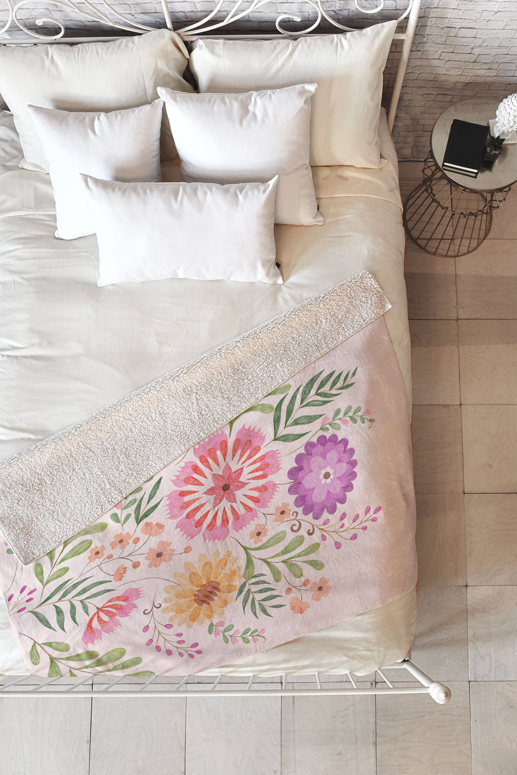 Pimlada Phuapradit Wild Bouquet 1 Fleece Throw Blanket