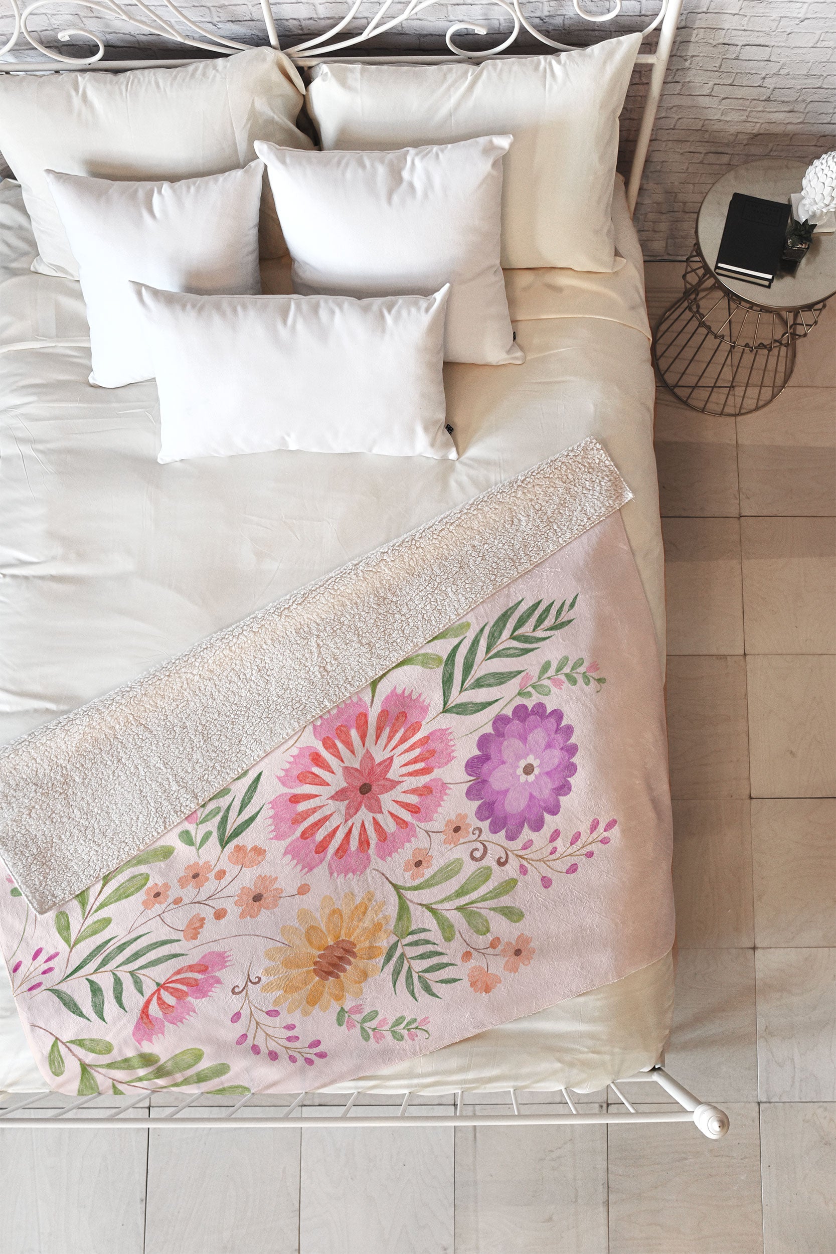 Pimlada Phuapradit Wild Bouquet 1 Fleece Throw Blanket