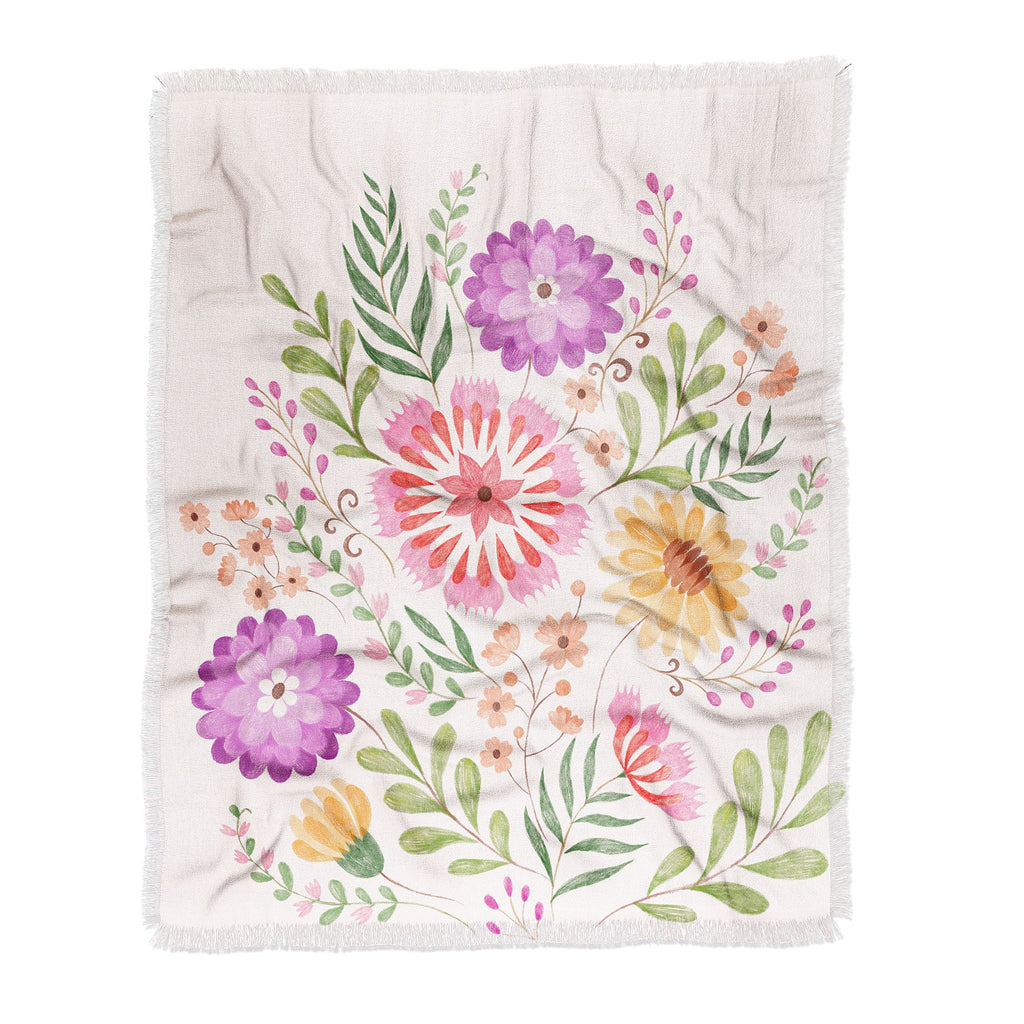 Pimlada Phuapradit Wild Bouquet 1 Throw Blanket