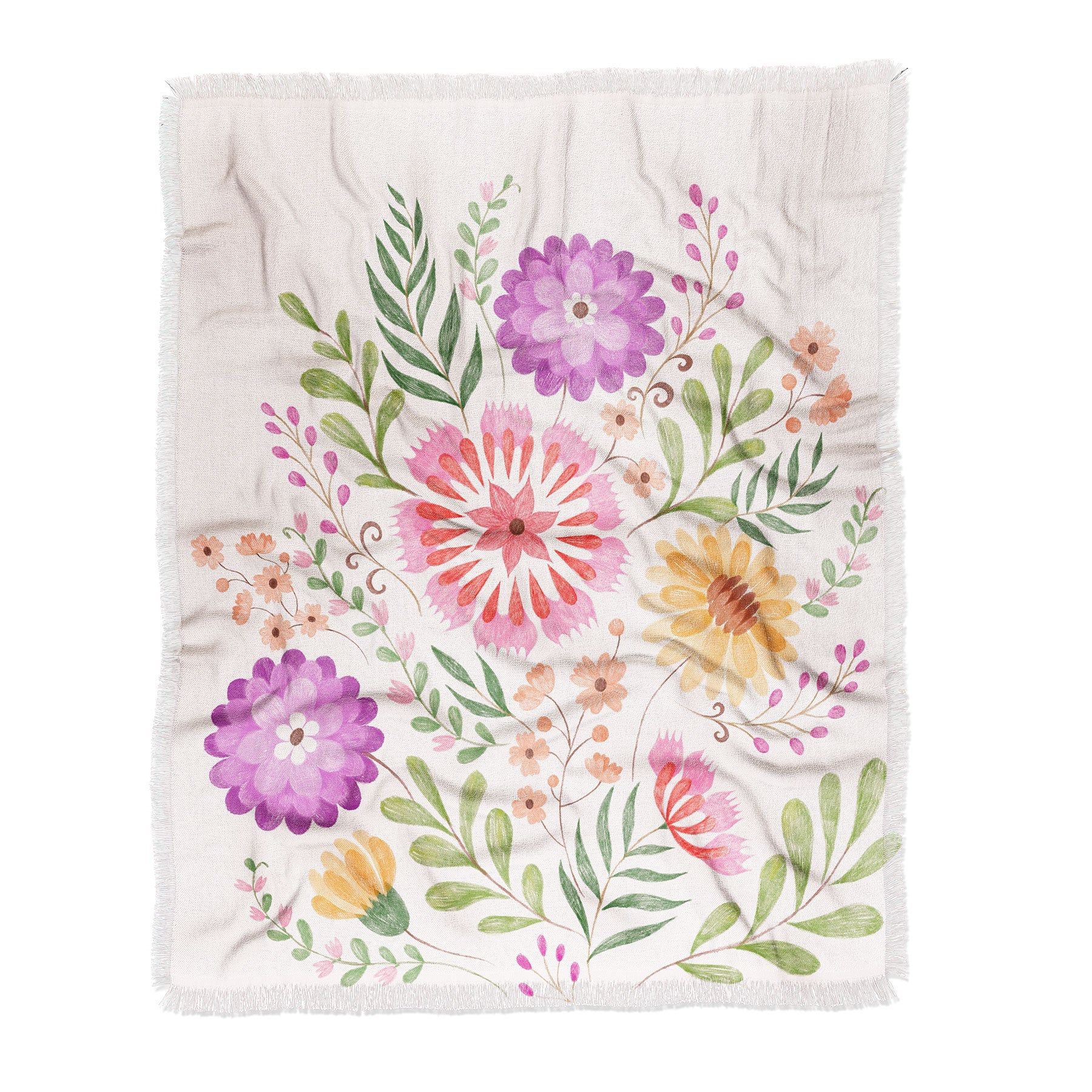 Pimlada Phuapradit Wild Bouquet 1 Throw Blanket