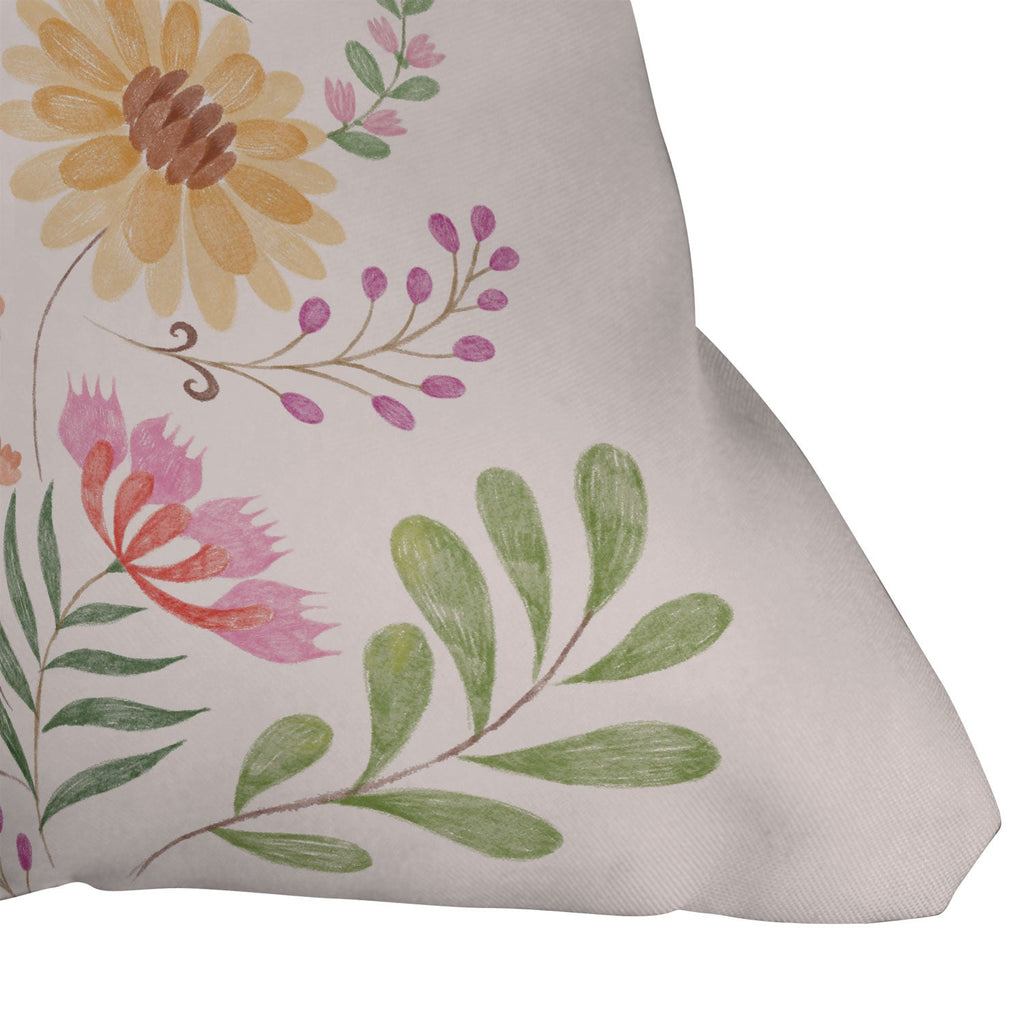 Pimlada Phuapradit Wild Bouquet 1 Throw Pillow