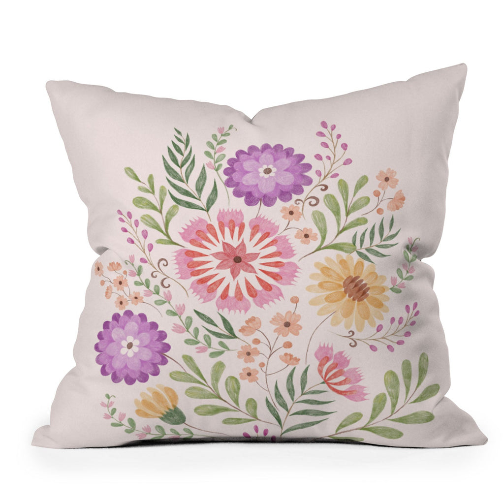 Pimlada Phuapradit Wild Bouquet 1 Throw Pillow