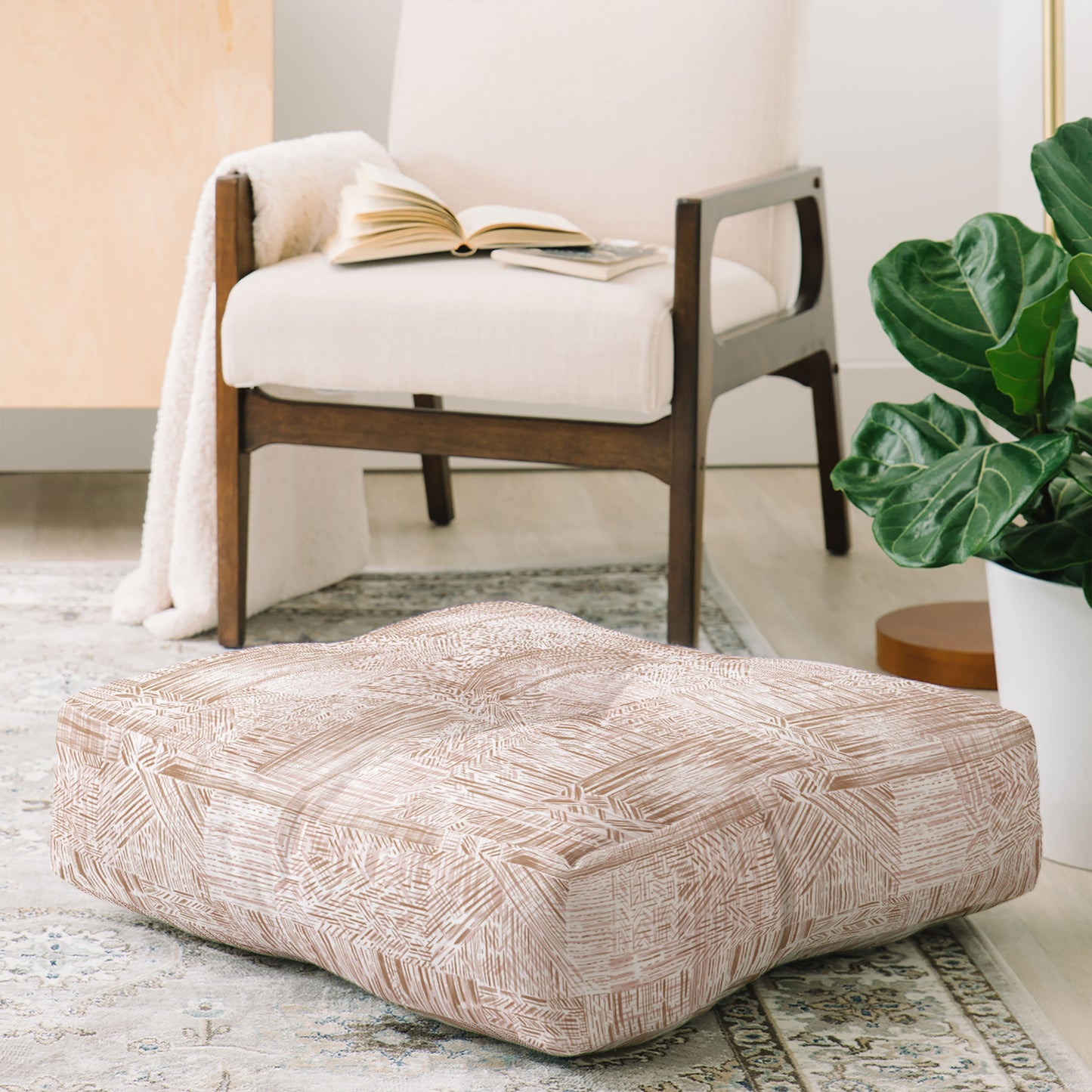Pimlada Phuapradit woven line Floor Pillow Square