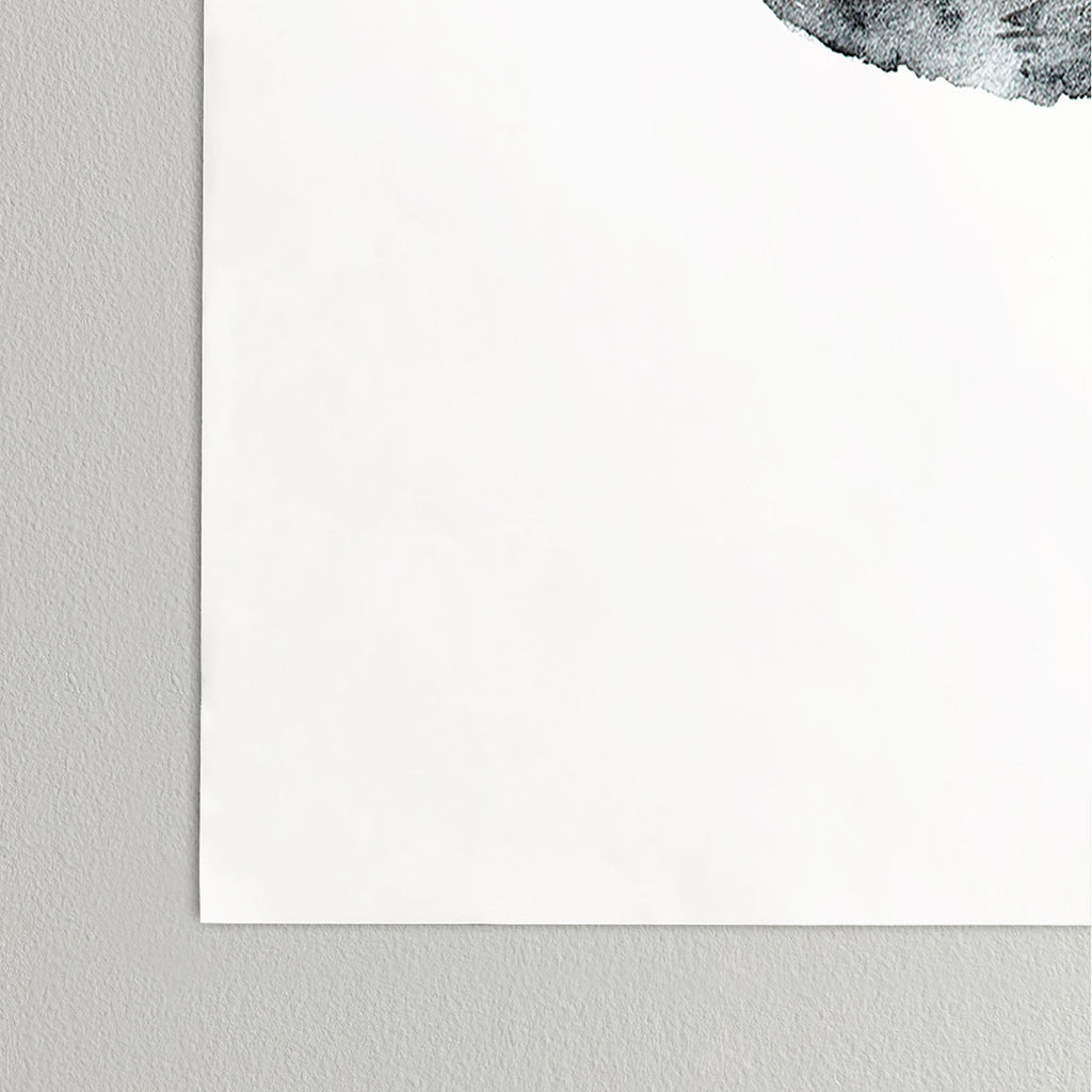 Pink Water Elegant black white swan Poster