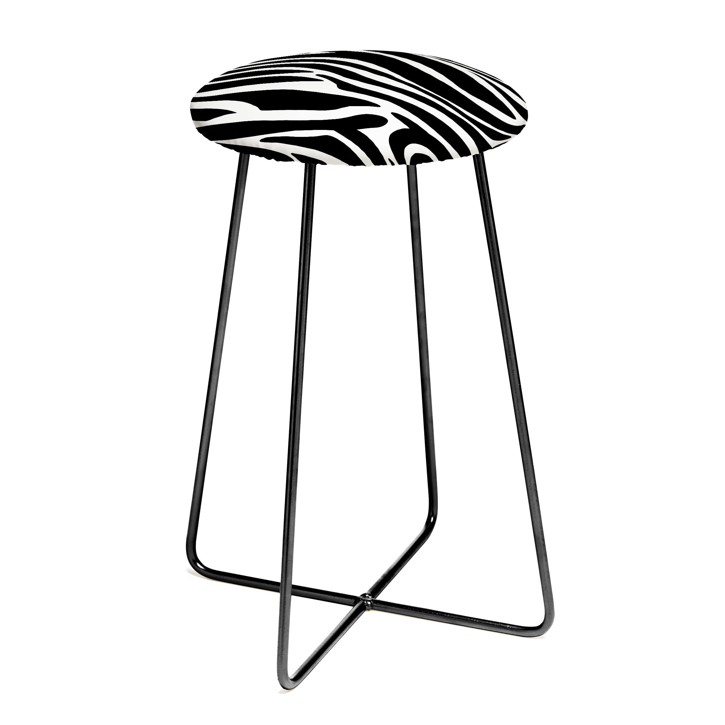 Jennifer Labre Wild Zebra Counter Stool