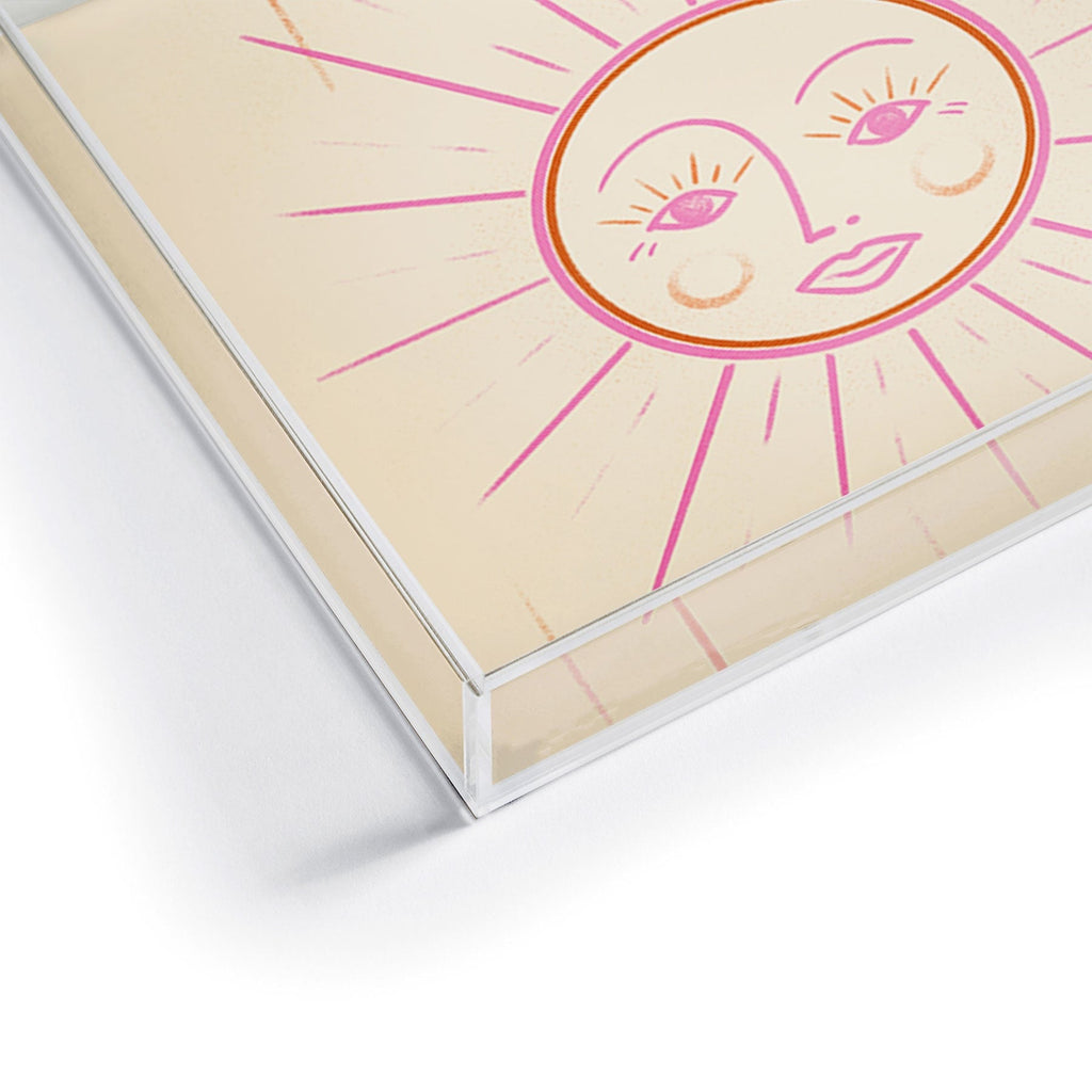 Little Om Celestial Sun cream Acrylic Tray