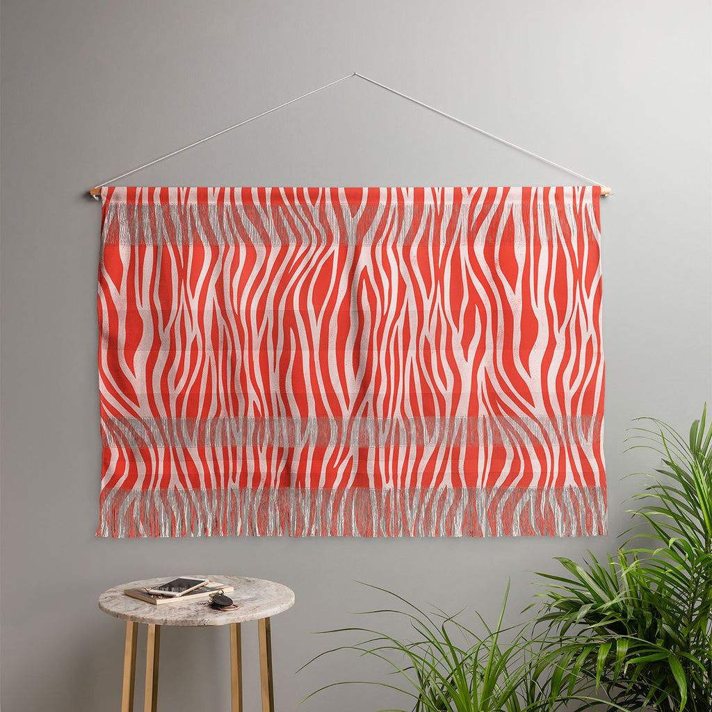 Avenie BR Red Zebra Stripe Wall Hanging Landscape