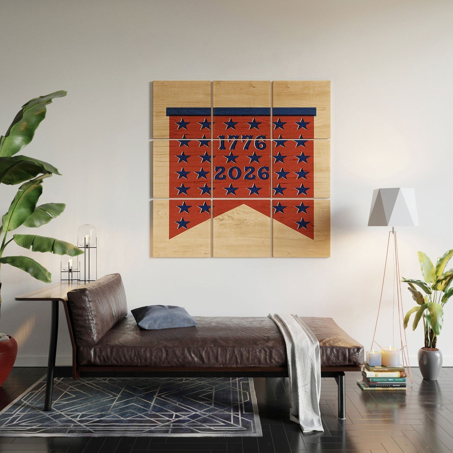 DENY Designs Star Banner Wood Wall Mural
