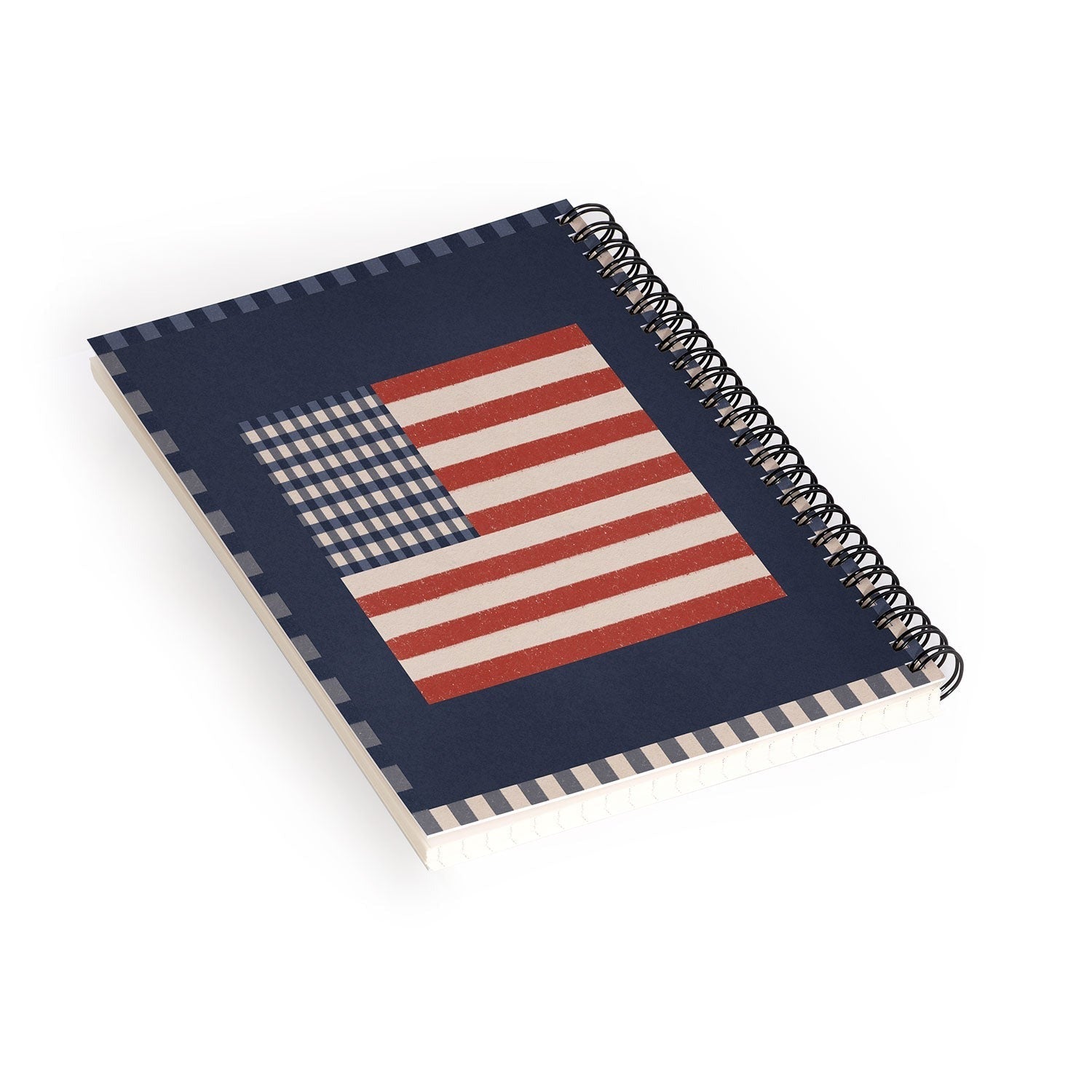 DENY Designs Gingham Flag Spiral Notebook