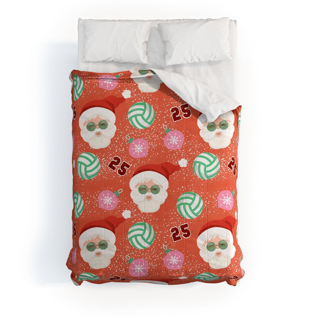Design by Spark Sporty Volleyball Santa Comforter