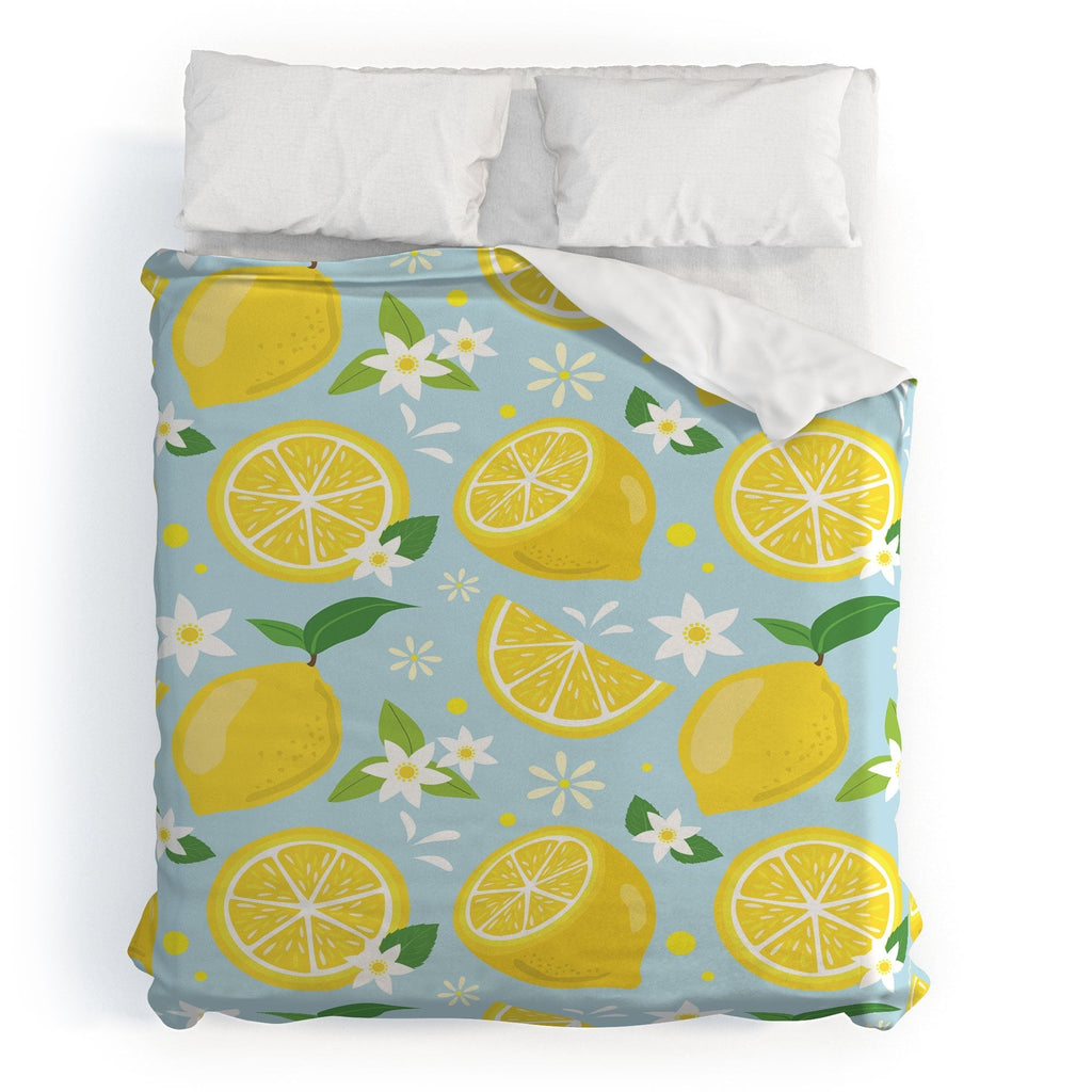 Design by Spark Lemony Fresh Florals Duvet Cover