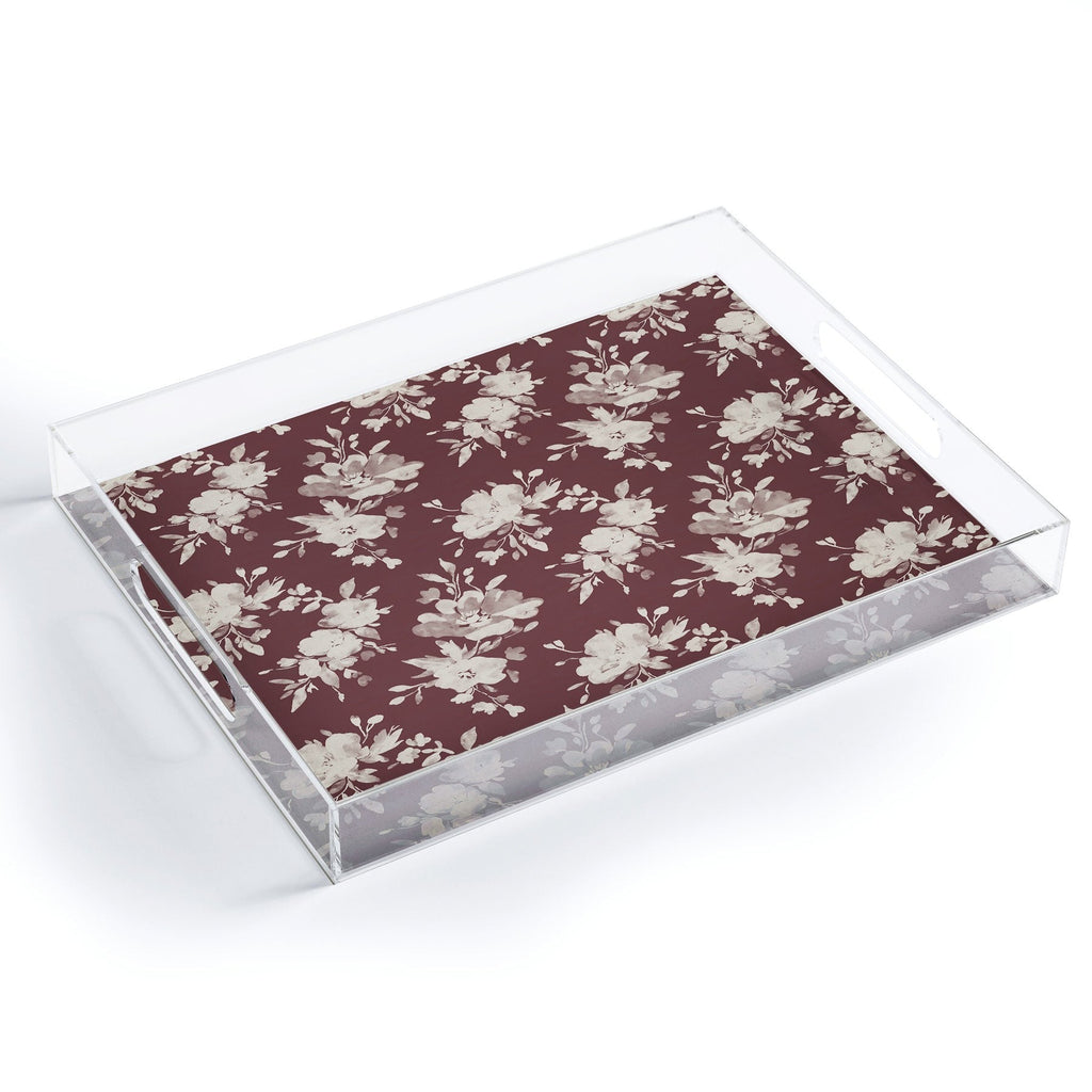 Marta Barragan Camarasa Antique Petal Romance Acrylic Tray
