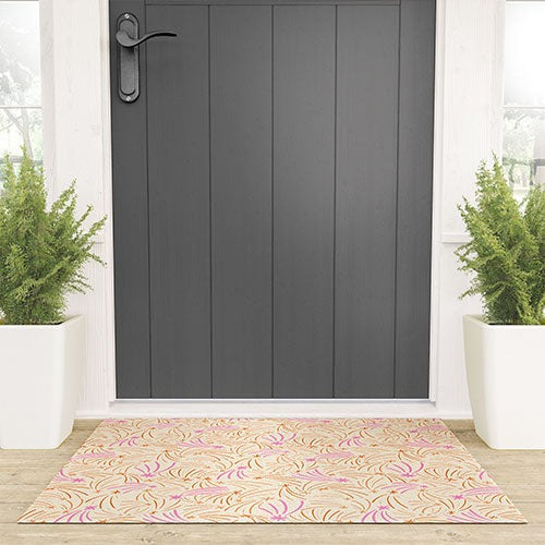 Little Om Pattern Shooting Stars cream Welcome Mat