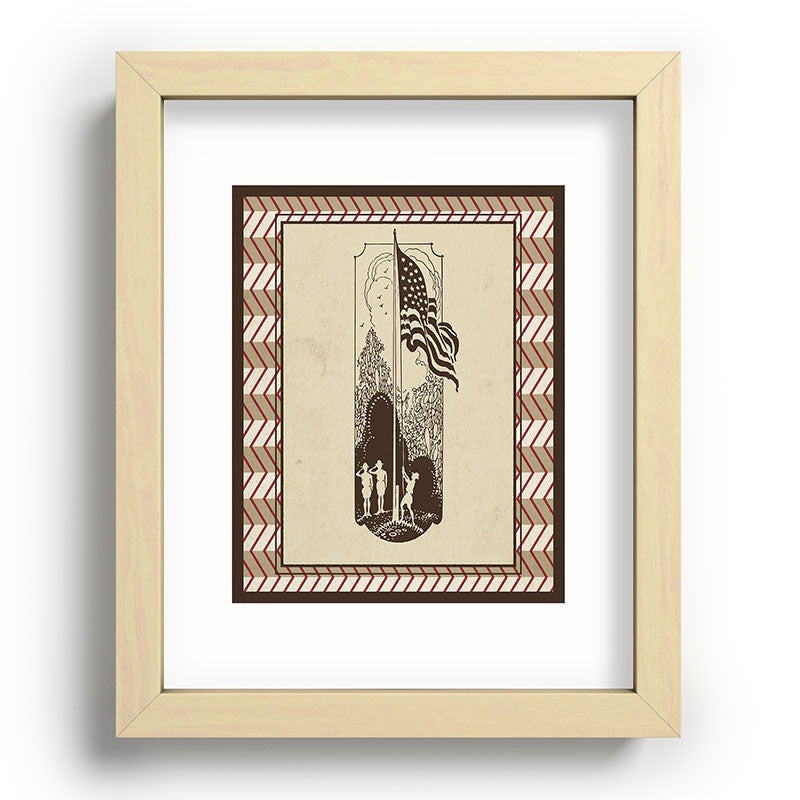 DENY Designs Flag Raisers Striped Square Recessed Framing Rectangle