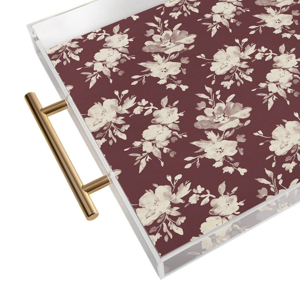 Marta Barragan Camarasa Antique Petal Romance Acrylic Tray