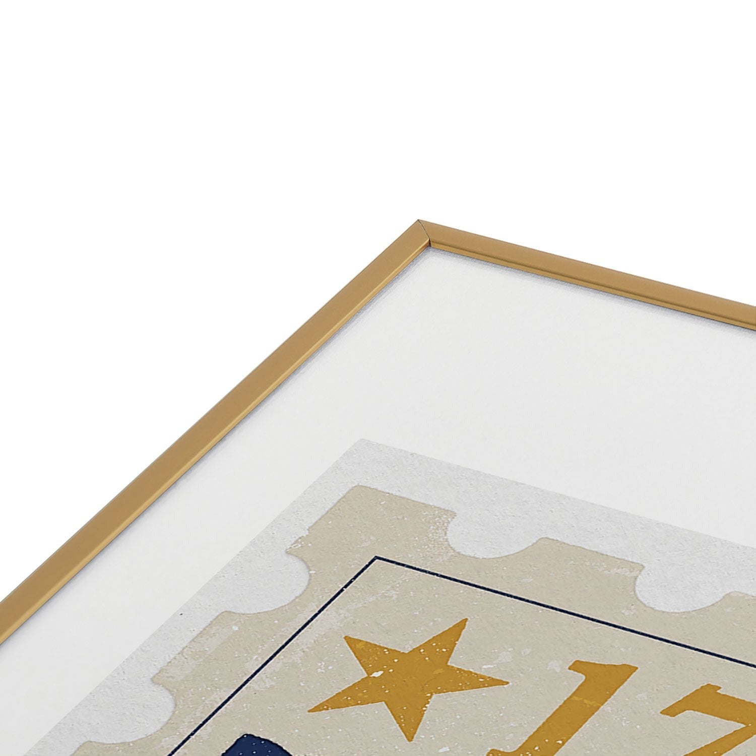 DENY Designs USA Stamp Metal Framed Art Print