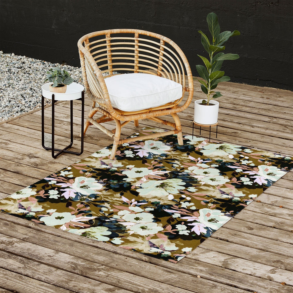 Marta Barragan Camarasa Romantic Floral Fusion Outdoor Rug
