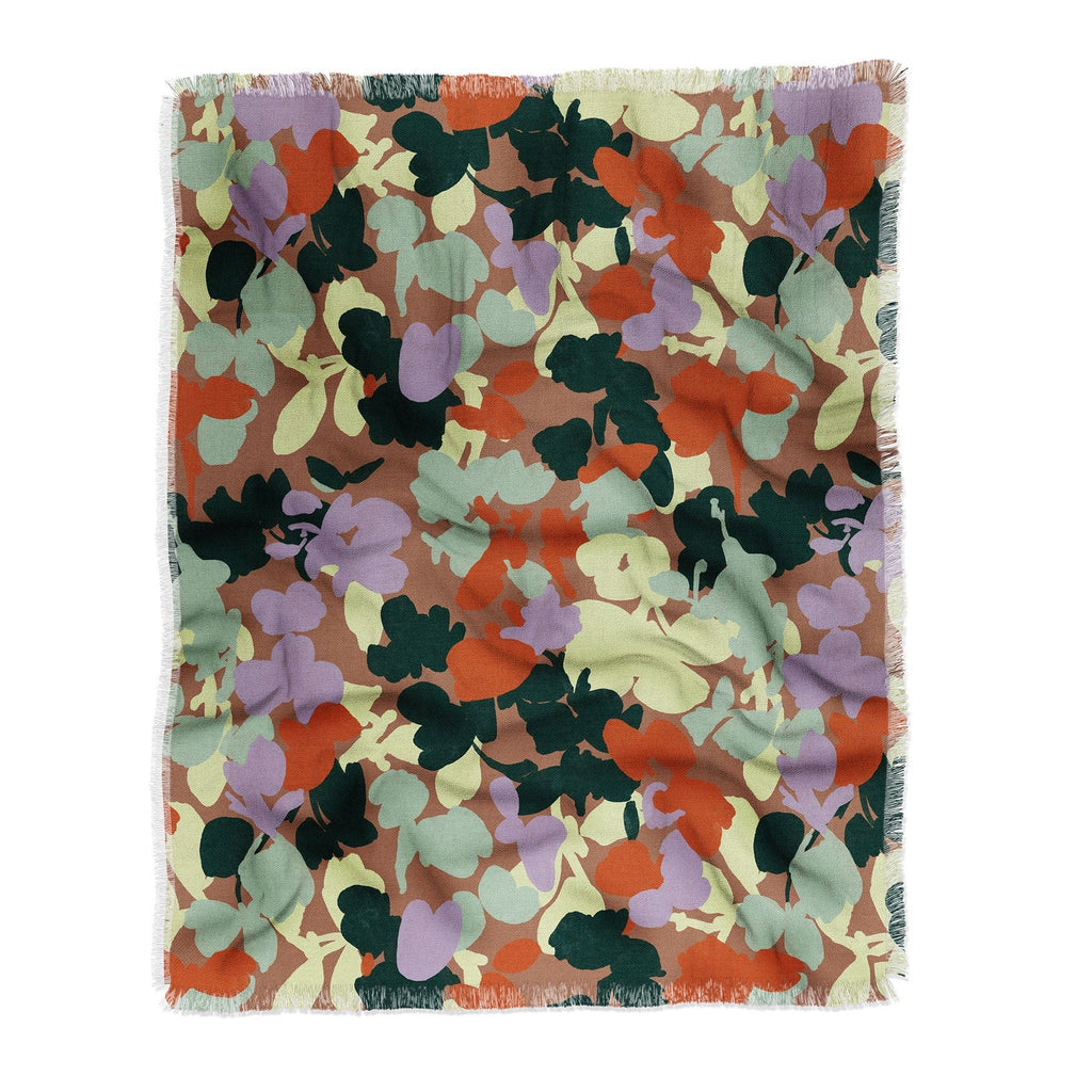 Marta Barragan Camarasa Retro Bloom Medley Throw Blanket