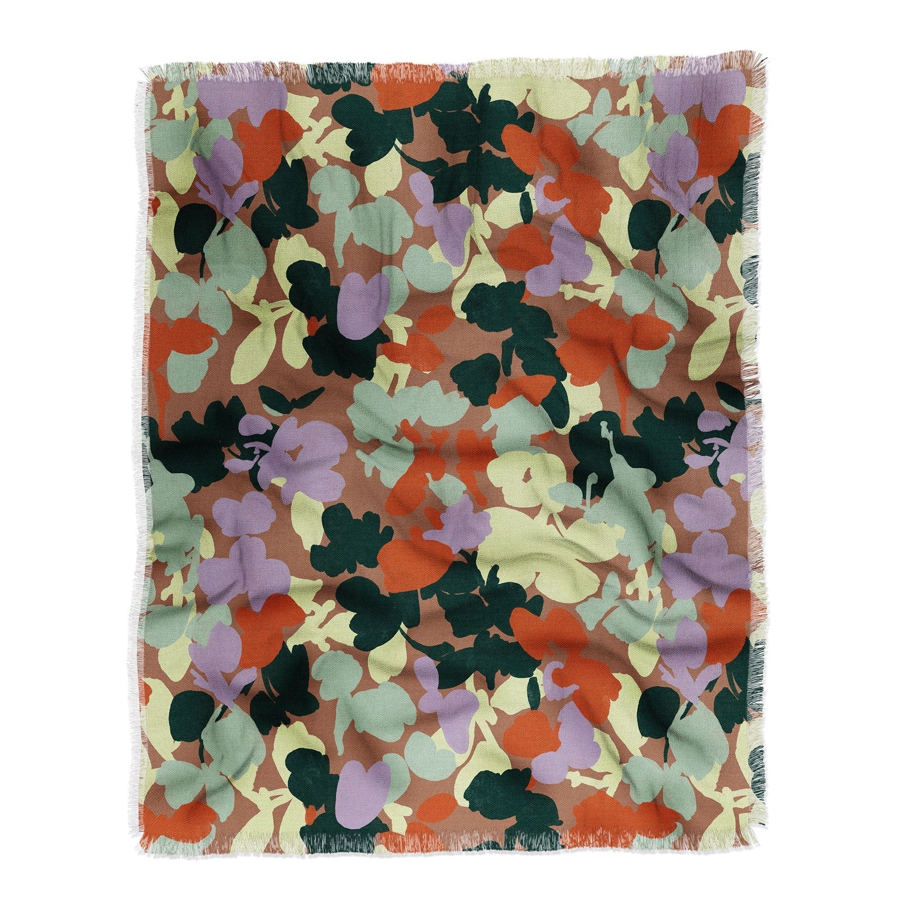Marta Barragan Camarasa Retro Bloom Medley Throw Blanket