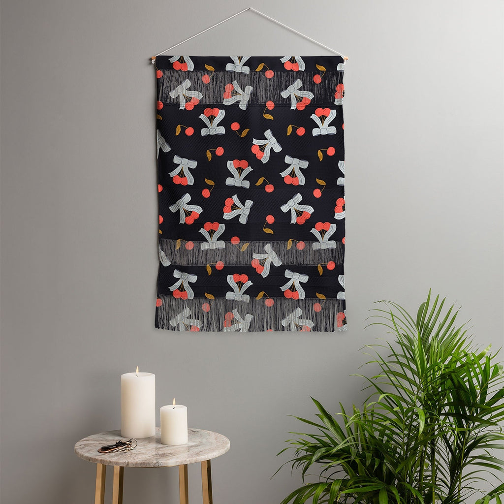 Jennifer Labre Cherries and Bows Wall Hanging Portrait