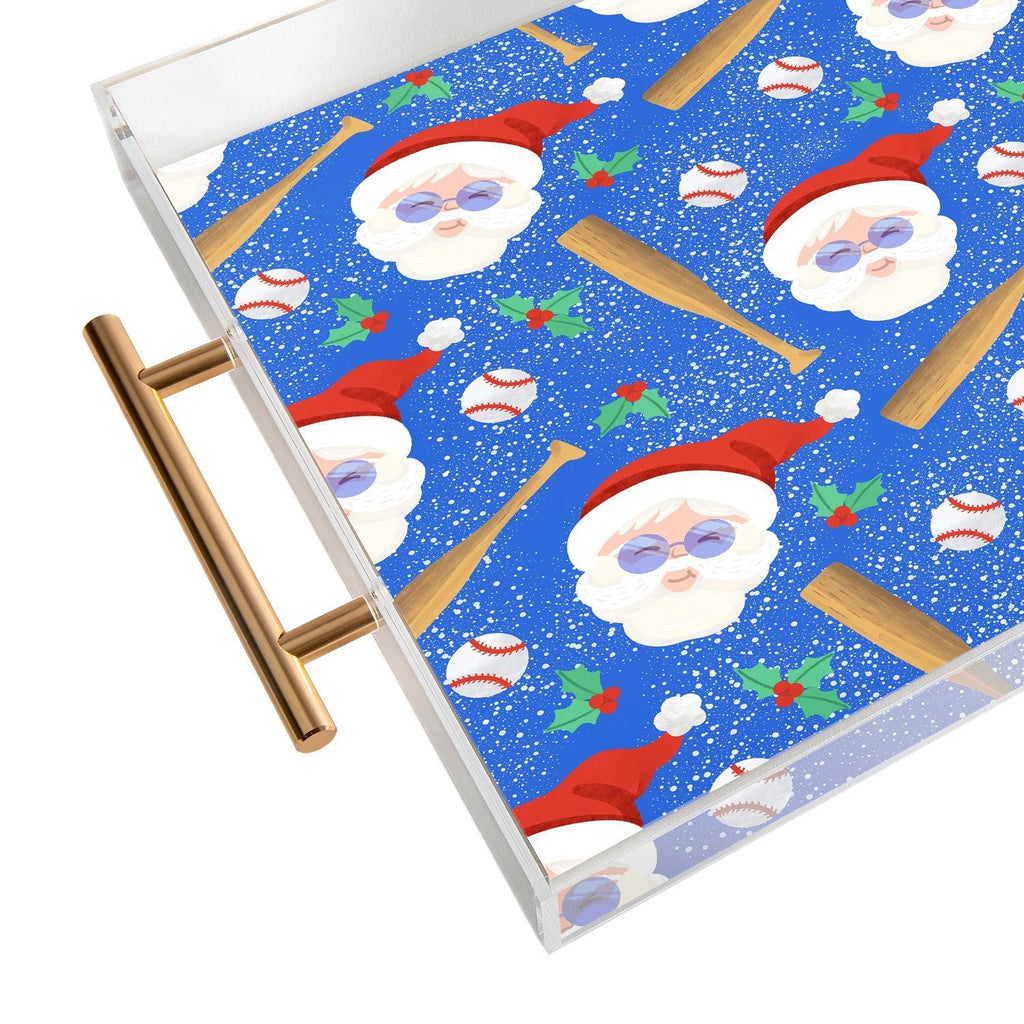 Design by Spark Sporty Baseball Santa Acrylic Tray