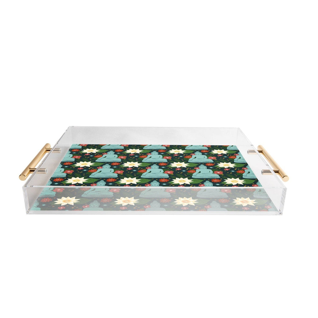Design by Spark Meditating Lotus Buddha Acrylic Tray