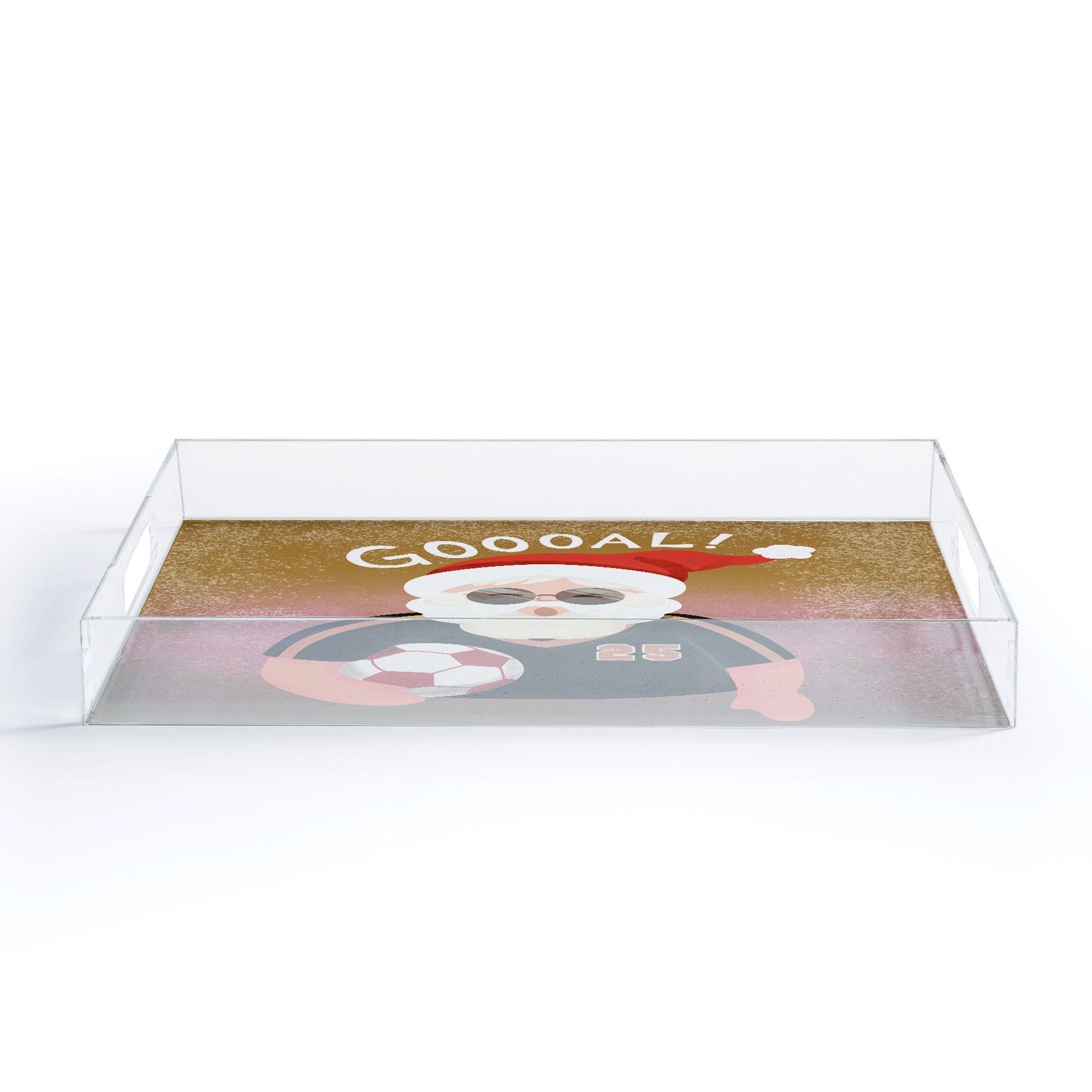 Design by Spark Sporty Soccer Santa Acrylic Tray