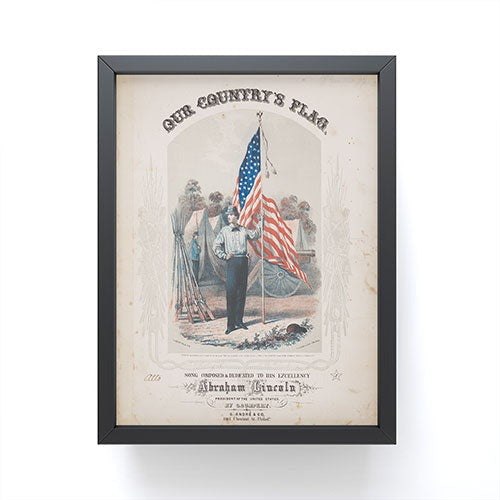 DENY Designs Our Country s Flag Framed Mini Art Print