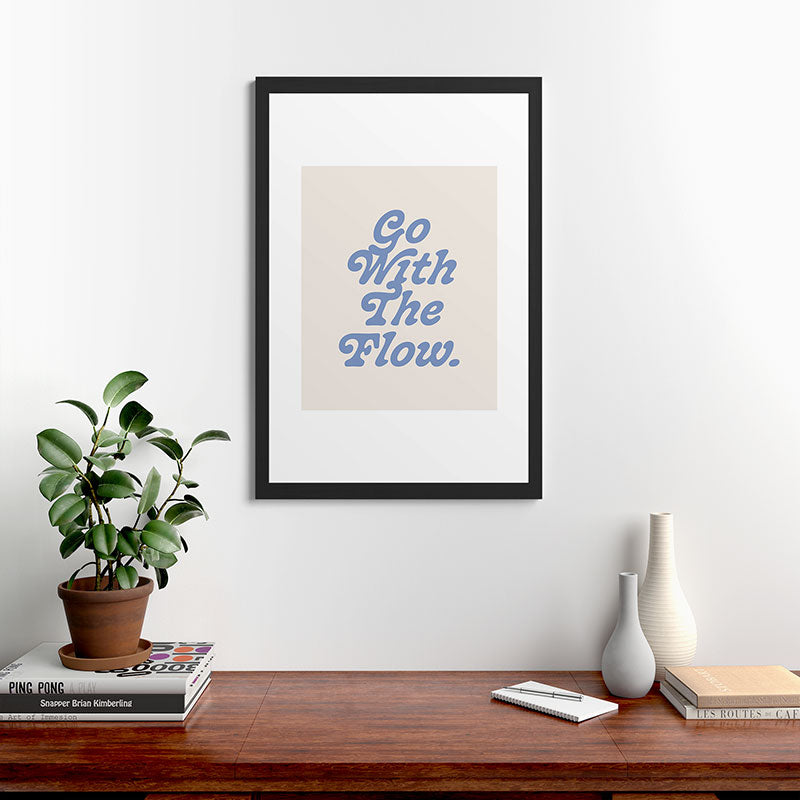 poiseparadise Go with the flow II Framed Art Print