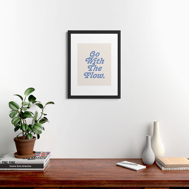 poiseparadise Go with the flow II Framed Art Print