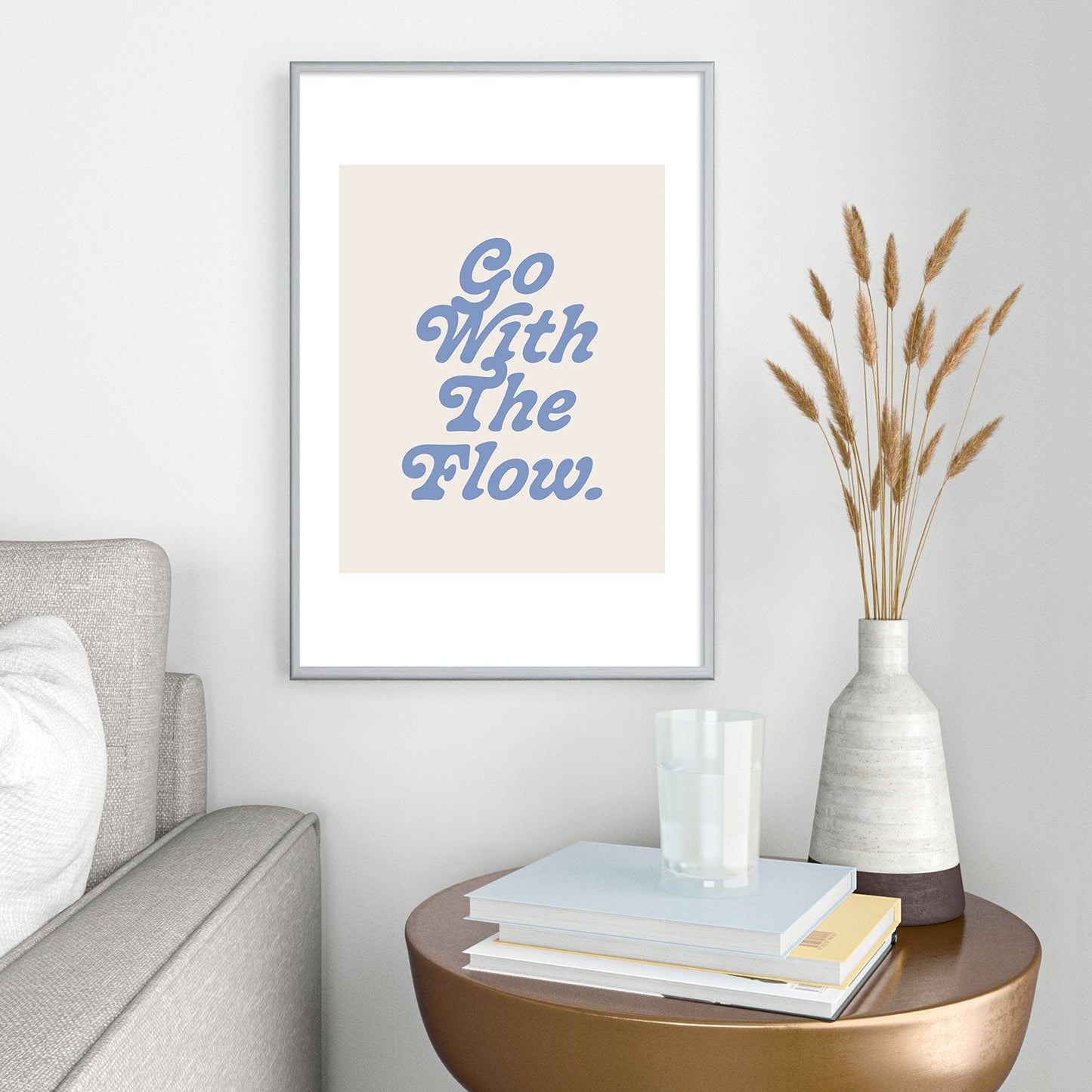 poiseparadise Go with the flow II Metal Framed Art Print