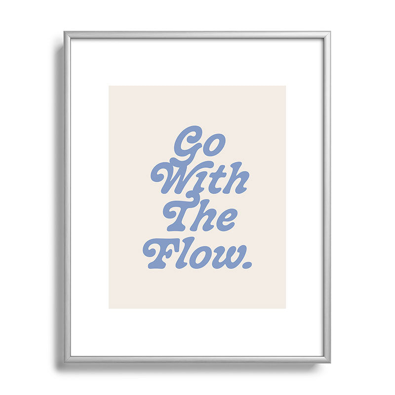 poiseparadise Go with the flow II Metal Framed Art Print