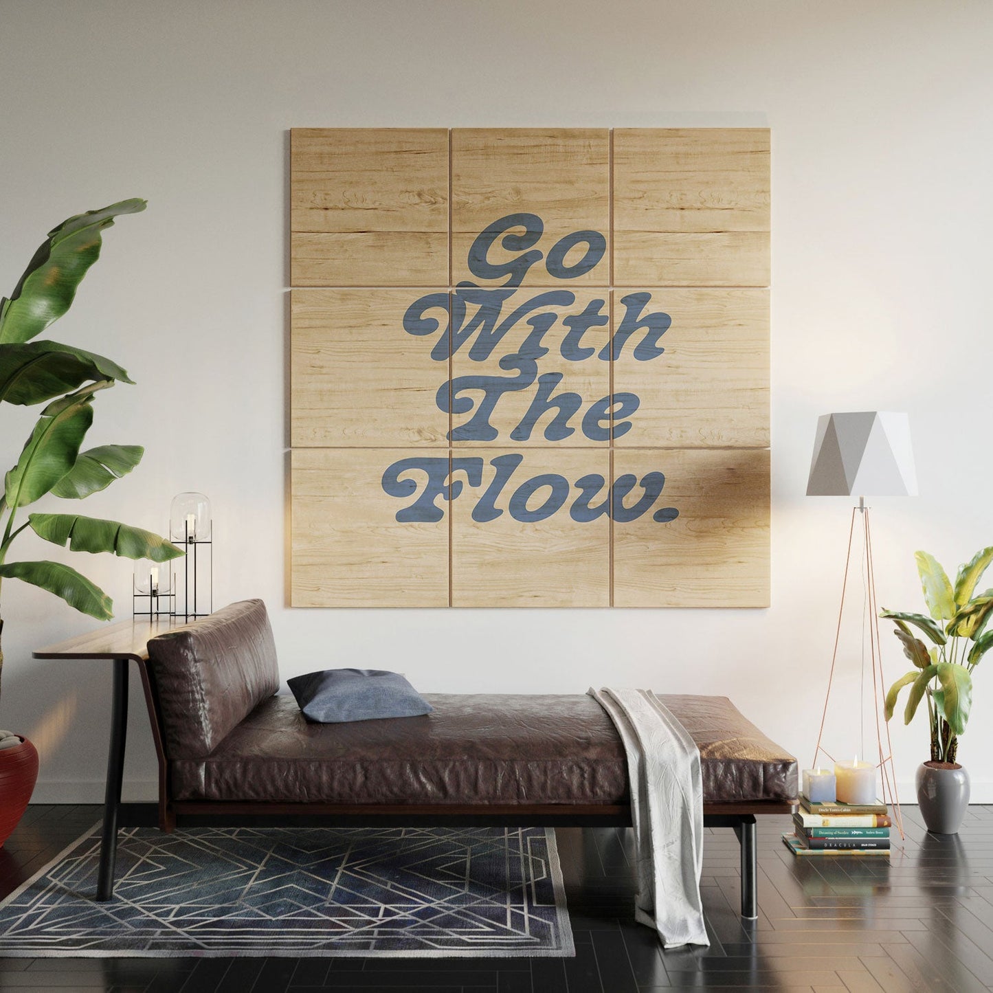 poiseparadise Go with the flow II Wood Wall Mural