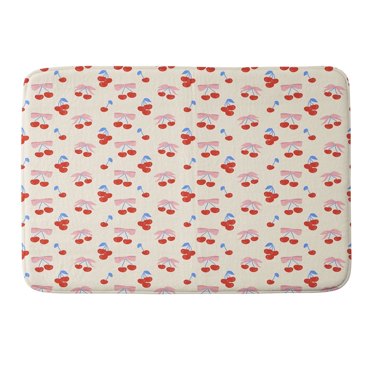 Design by Spark Cherries And Ribbons Memory Foam Bath Mat