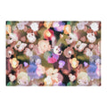 Ninola Design Botanic Retreat Ombre Abstract Watercolor Flowers Pink gold Outdoor Rug