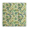 Ninola Design Botanic Retreat Loose Botanical Leaves Watercolor Green Wood Wall Mural